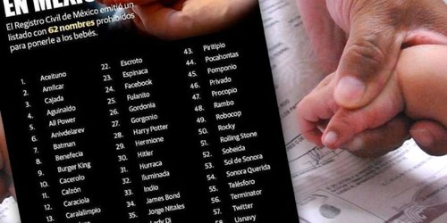 No existe ninguna lista de nombres prohibidos en el estado de SLP: Registro Civil