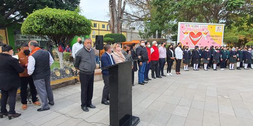 Honores a la Bandera en Rioverde, tras casi dos años de pandemia