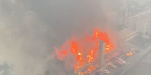 Alerta máxima en Isla del Padre por incendio de hotel y condominios
