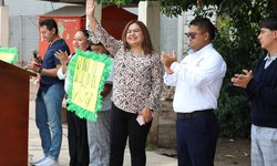 Diputada Lety Vázquez inaugura comedores en la Telesecundaria “Esperanza Campesina” de La Noria
