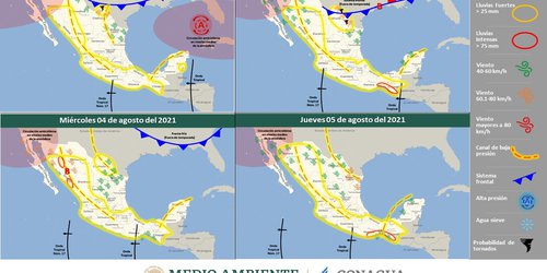 Pronostican chubascos con actividad eléctrica durante la semana en regiones de SLP