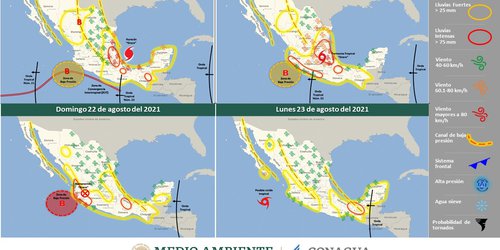 Pronostican lluvias para el fin de semana por tormenta Grace