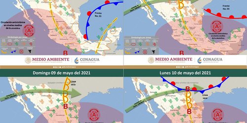 Se prevé lluvias y chubascos vespertinos acompañados de actividad eléctrica y posibles granizadas en San Luis Potosí