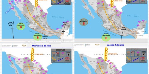 Canal de baja presión provocará chubascos en regiones de SLP