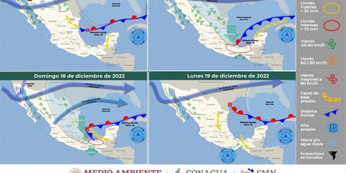 Lluvia y temperaturas bajas para el fin de semana por masa de aire frío