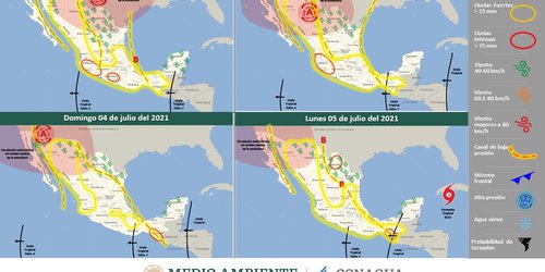 Lluvias y tormentas eléctricas se pronostican para el fin de semana