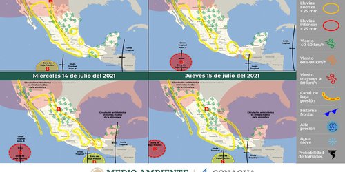 Sigue pronóstico de lluvias para esta semana en el estado