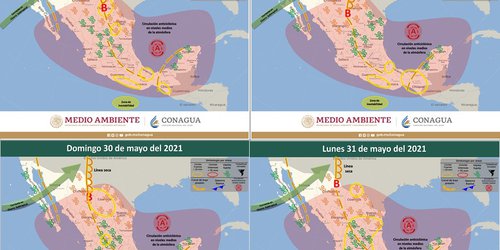 Se prevé rachas de viento, chubascos y lluvias acompañadas de actividad eléctrica y posibles granizadas en San Luis Potosí