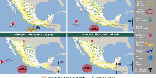 Lluvias y chubascos durante la semana en San Luis Potosí