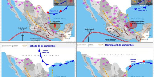 Continuará temporal de lluvias durante el fin de semana