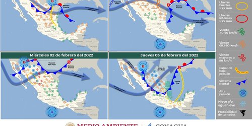 Seguirán bajas temperaturas y rachas de viento por nuevo frente frío