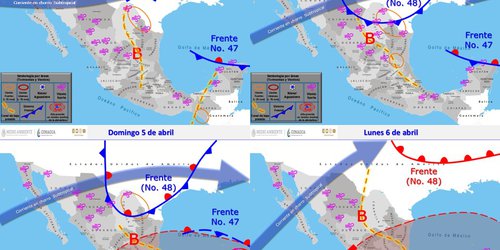 El Frente Frío No. 48 generará chubascos y vientos con rachas superiores a 50 km/h durante el fin de semana en regiones de SLP