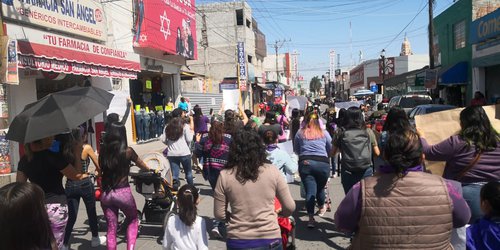 Piden mujeres de Rioverde en marcha no encubrir a responsables de feminicidios