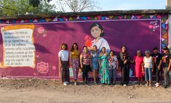Inauguran mural “Latido Violeta” en Plazuela