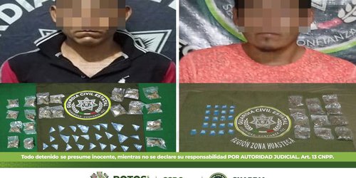 En la Huasteca, dos narcomenudistas fueron detenidos por la Guardia Civil