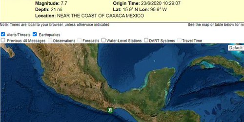 Desmiente CONAGUA Tsunami para México tras temblor