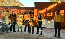 Autoridades combaten incendio en Pinihuan, Lagunillas con apoyo estatal y federal