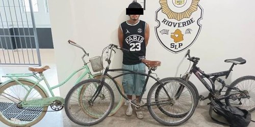 Policía de Rioverde recupera tres bicis, y captura a presunto ladrón