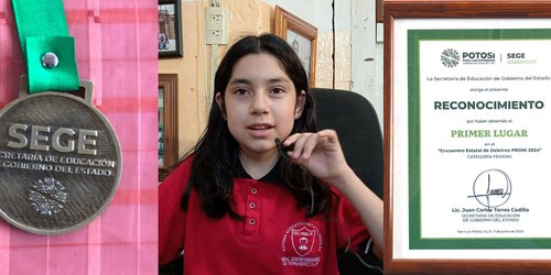 Alumna de la primaria Zenón Fernández gana primer lugar en Estatal de Deletreo en Inglés