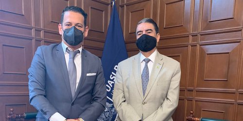 Diputado y el rector de la UASLP analizan mecánica de programa de becas para el transporte público