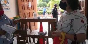 Cabina sanitizante al entrar a la alcaldía e instalación de filtros en accesos a Rioverde para frenar COVID