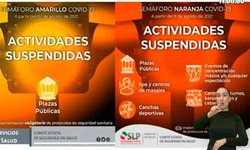 SLP a color Naranja del Semáforo de Riesgo Epidemiológico