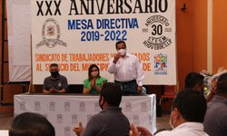 Reconoce Ramón Torres trabajo de empleados sindicalizados