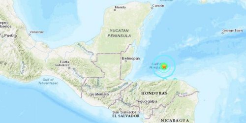 Se registra sismo magnitud 5.7 en Honduras; lo perciben Cancún y Chetumal