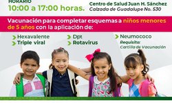 Anuncia Salud campaña de vacunación en esquemas básicos, este fin de semana