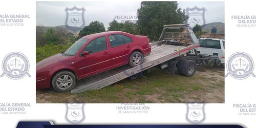Policía investigadora de SLP recupera vehículo robado