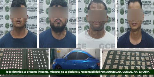 Guardia Civil asegura cristal y mariguana en las cuatro regiones del Estado