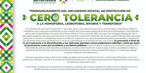 Gobierno Estatal refuerza acciones contra la discriminación