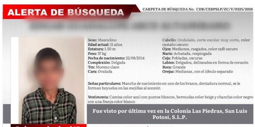 Brindan atención y resguardo a menor localizado en la colonia Librado Rivera