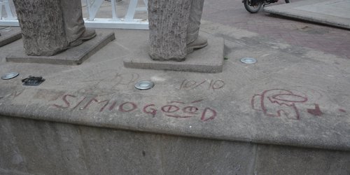 Identifican a responsable de daños al monumento al huapango arribeño en San Ciro de Acosta