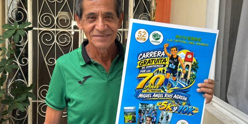 Invitan a carrera atlética gratuita por los 70 años del profesor Miguel Ángel Ríos