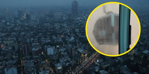 Captan fuerte movimiento de cabina del Cablebús durante tormenta en CDMX.