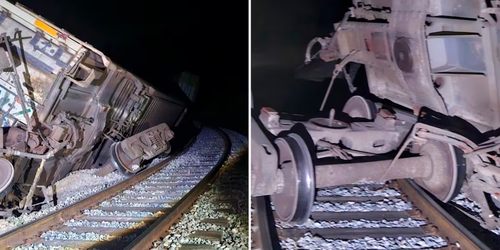 El Tren Interoceánico vuelve a descarrilar en Oaxaca.