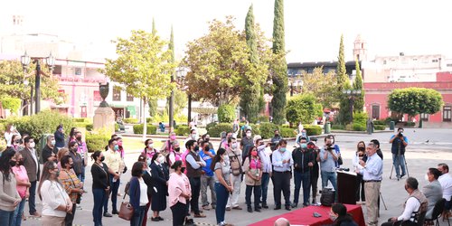 Toman protesta simbólica las y los funcionarios de mesas directivas de casilla en SLP