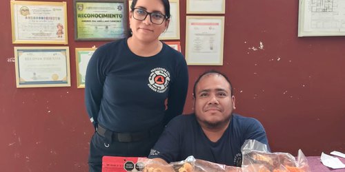 Empresa dona snacks a personal de Protección Civil de Ciudad Fernández