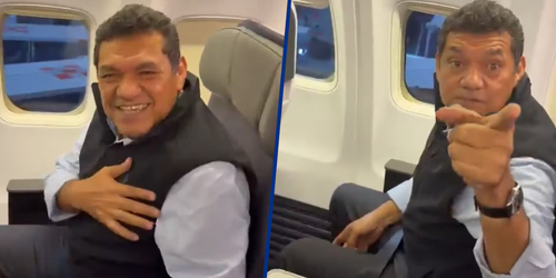 Increpan a Javier May, gobernador de Tabasco, en clase Premier de vuelo de Aeroméxico.