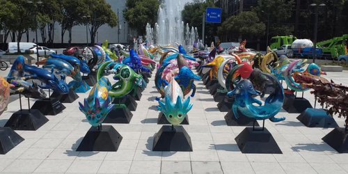 Tras el Mundial, arrumban 61 ajolotes que decoraron el Centro de la CDMX.