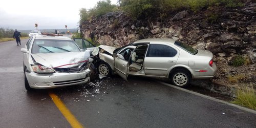 Otro choque por lluvias cerca de San Ciro: Cuatro heridos
