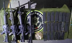 Decomisan arsenal a grupo criminal en El Naranjo