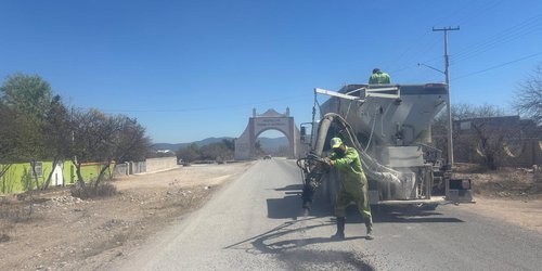 Concluye JEC mejoramiento vial en Villa Hidalgo
