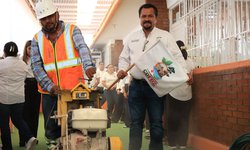 Arranca en Ciudad Fernández construcción de barda perimetral en el Jardín de Niños Rosaura Zapata