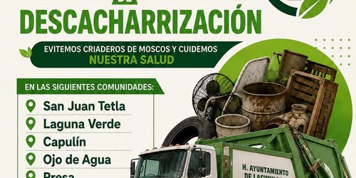 Invitan a comunidades de Lagunillas a sumarse a campaña de descacharrización