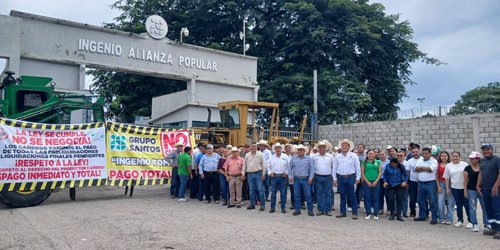 Cañeros bloquean el Ingenio Alianza Popular por adeudo; impiden la salida de azúcar