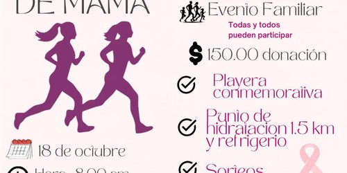 Lagunillas realizará carrera atlética con causa para apoyar a mujeres con cáncer de mama