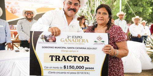 Santa Catarina entrega apoyos subsidiados durante la Expo Ganadera y Tianguis Agropecuario