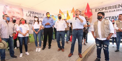 Excandidatos de RSP y Fuerza por México se unen a Octavio Pedroza
